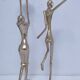 Gilt bronze and sculptural gilt bronze candle holder vintage design