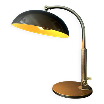 Lampe de bureau vintage noire Hala Busquet 144 par Herman Busquet