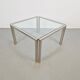 Table basse Regency T28 en laiton et verre de Peter Ghyczy, années 1970