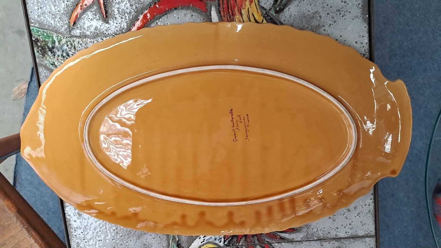 Plat à poisson Sarreguemines