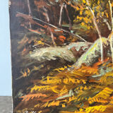 Forêt de Fontainebleau, signé R Vacher