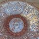 Grand plat Art déco verre rose