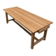 Solid oak farmhouse table with drawer