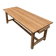 Solid oak farmhouse table with drawer