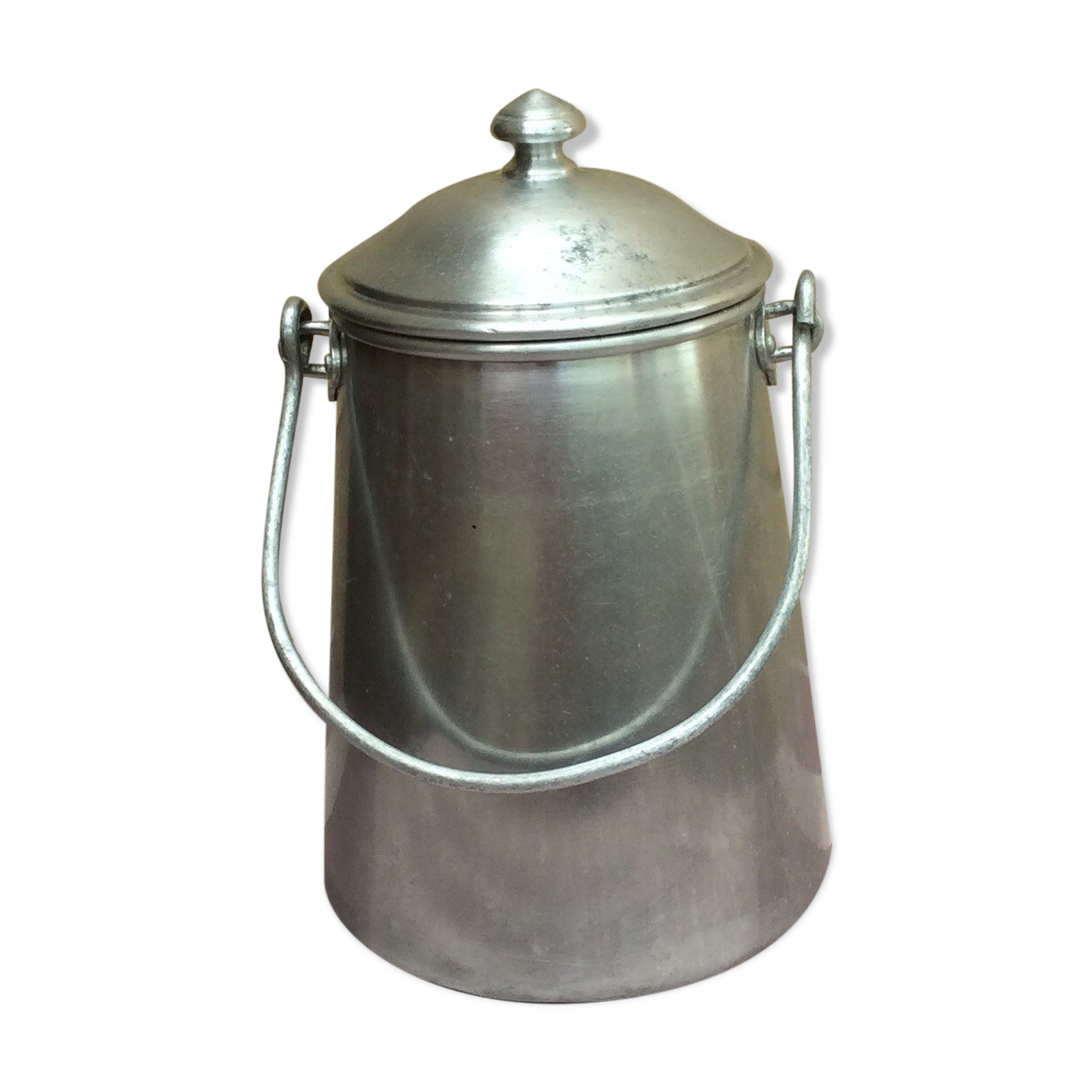 Old milk jar, aluminum cream tournus 1.5 l.