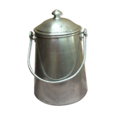Ancien pot à lait, crème aluminium tournus 1,5 l.