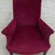 Blackened wooden bergère on wheels, Napoleon III period, upholstered in velvet.