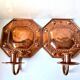 Scandinavian Antique Wall Candle Holder Sconce in Copper