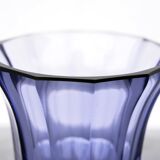 Czech Bohemian Hand Painted Amethist Crystal Goblet or Vase by Moser