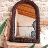 Old wicker mirror