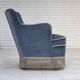 1970s, Danish armchair, furniture velour, beech wood.