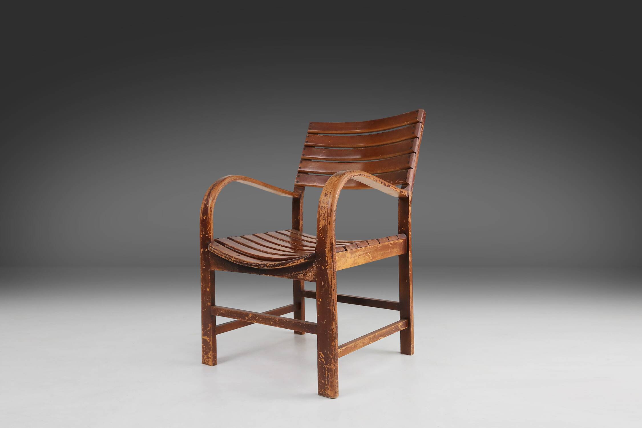 Art Deco wooden armchair 1930