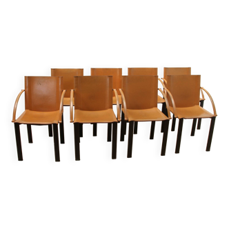 Set of 8 Coral chairs, Matteo Grassi