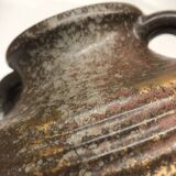 Vase en céramique émaillée West Germany reflets dorés