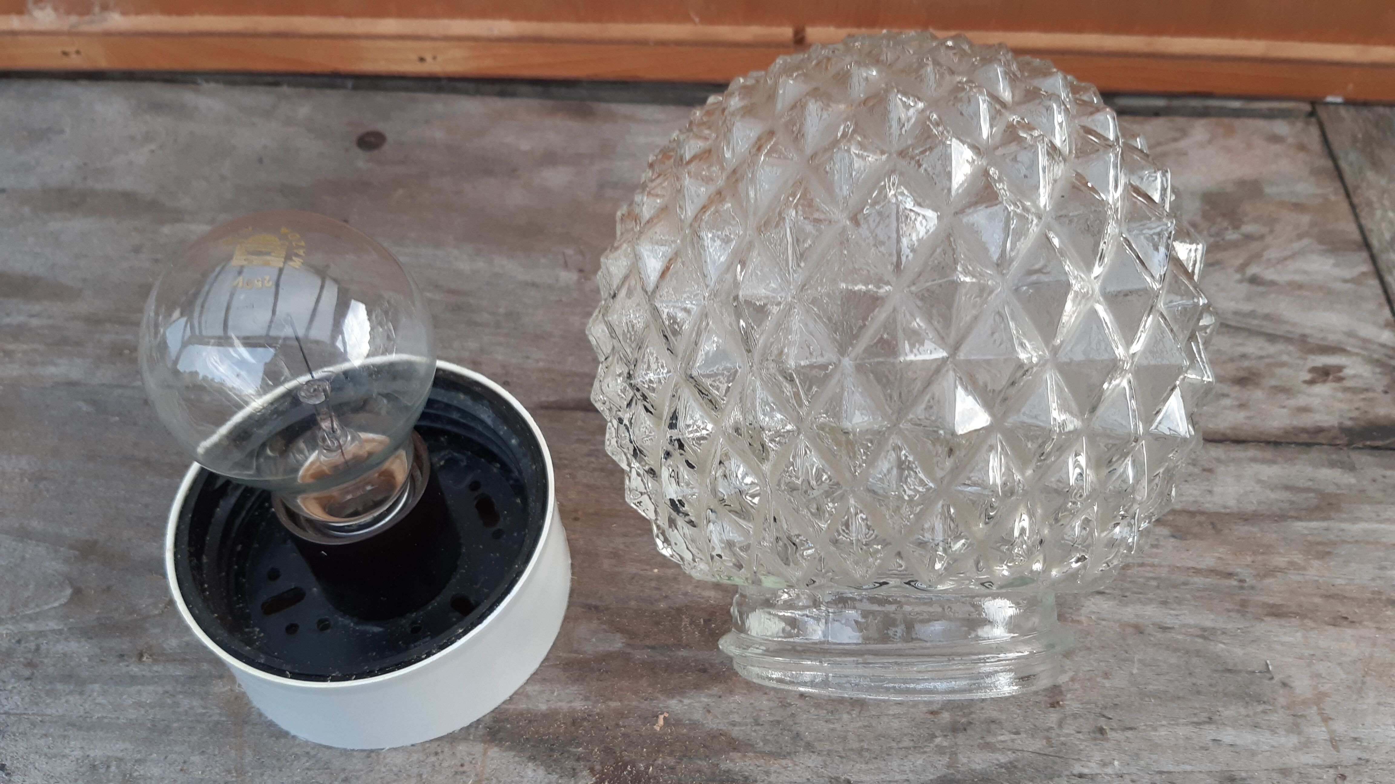 Wall light 1970 chiseled glass