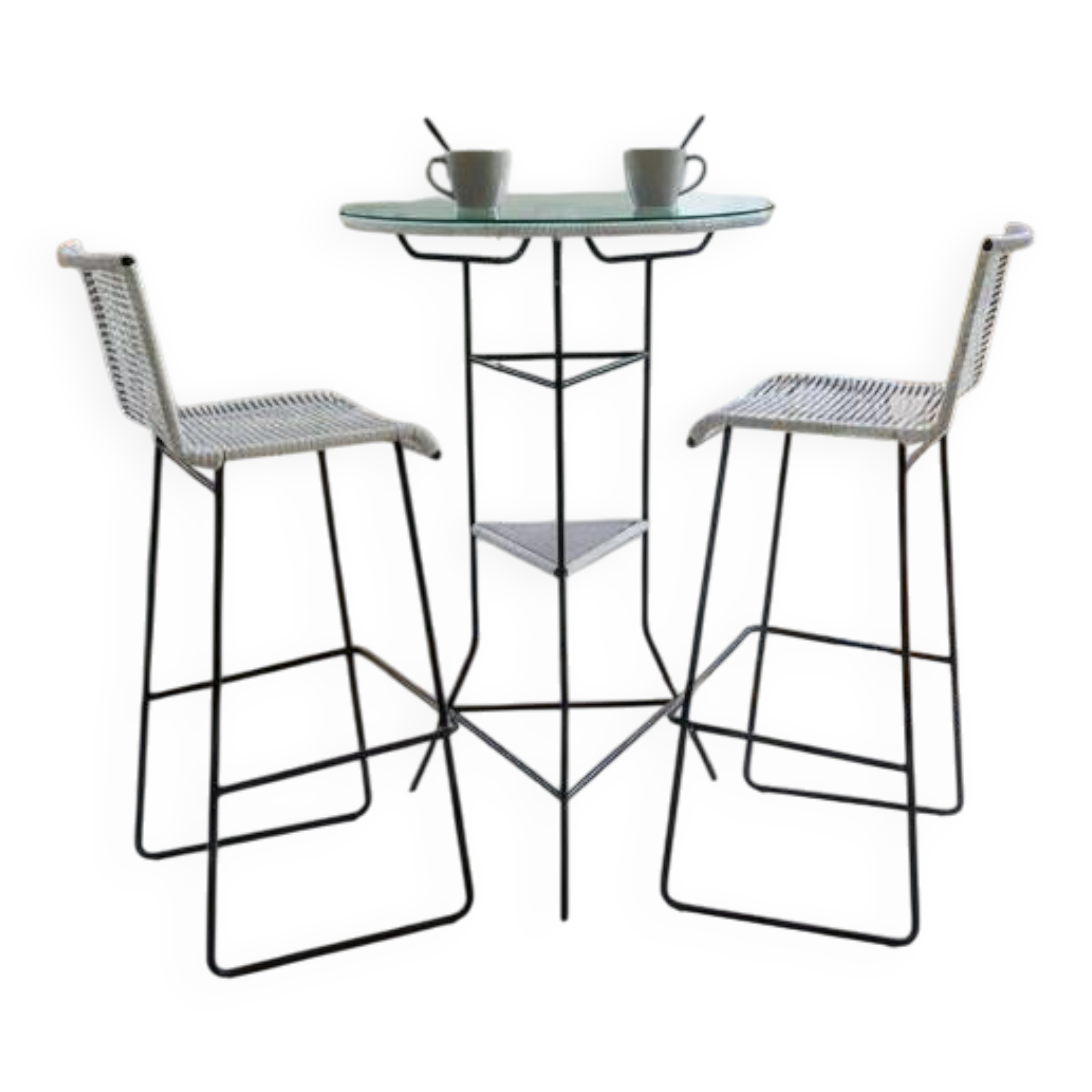 Table mange debout Tampico et 2 tabourets hauts Cenote BOQA