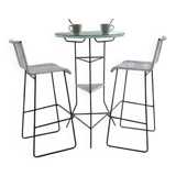 Table mange debout Tampico et 2 tabourets hauts Cenote BOQA