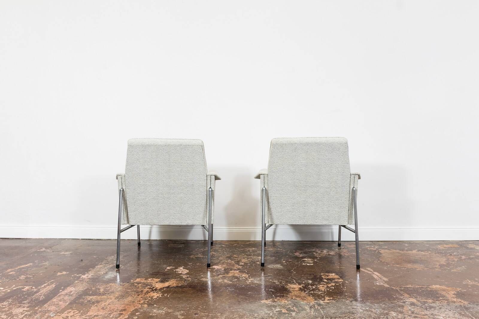 Vintage metal armchairs “Bat” by Wchód Zadziele, Poland, 1960s