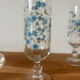 Vintage lot de 4 flûtes Arcopal véronica myosotis