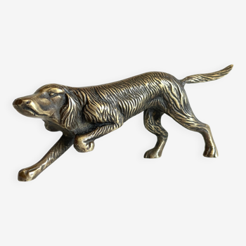 Vintage solid brass decorative dog