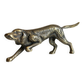 Vintage solid brass decorative dog