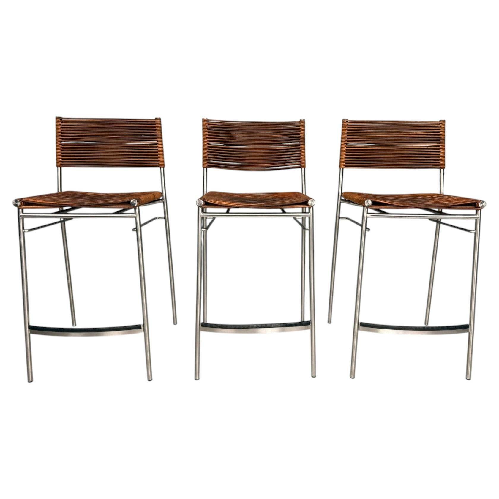 Tito Agnoli - Set of three bar stools "Miss B", Italy, 1997