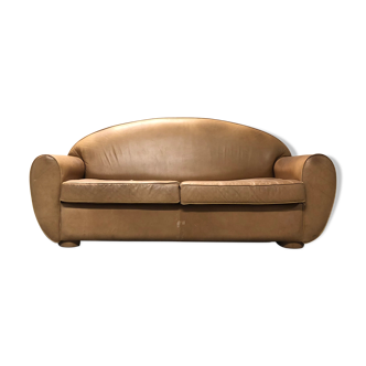 Leather sofa club style Former vintage convertible