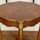 Round side table in rosewood marquetry