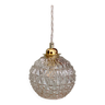 Suspension globe vintage en verre pointe de diamants