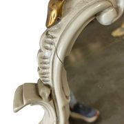 Vintage white and gold baroque mirror / wall mirror