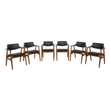 Mid century Teak Dining Chairs Model GM11 by Svend Åge Eriksen for Glostrup, 1950s, Set of 6