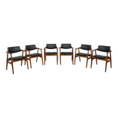 Chaises de Salle à Manger Mid-Century en Teck Modèle GM11 par Svend Åge Eriksen pour Glostrup, 1950s, Set de 6