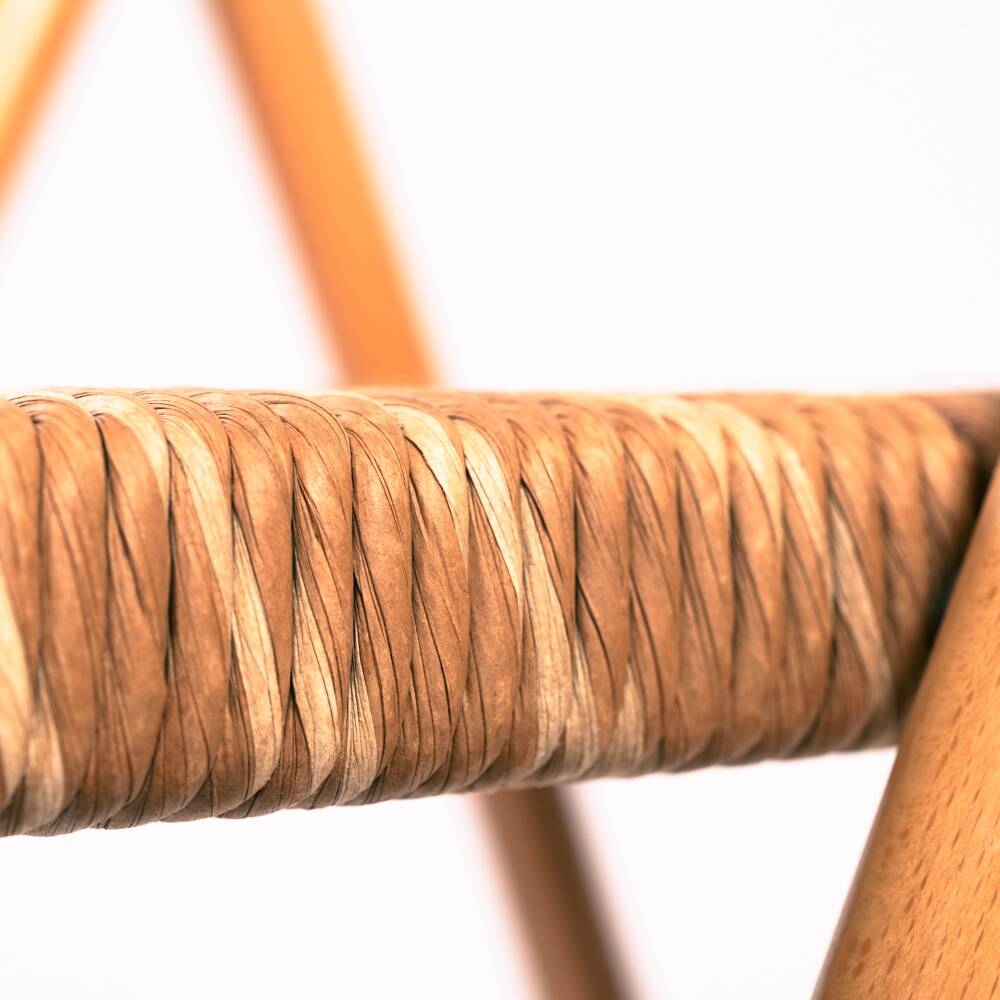 Chaises pliantes vintage italiennes avec siège en paille, set de 3