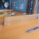 Vintage coat hook in solid wood and metal –