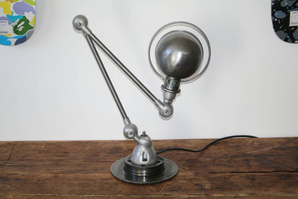Lampe Jielde industriel Jean Louis Domecq 2 bras vernis brillant