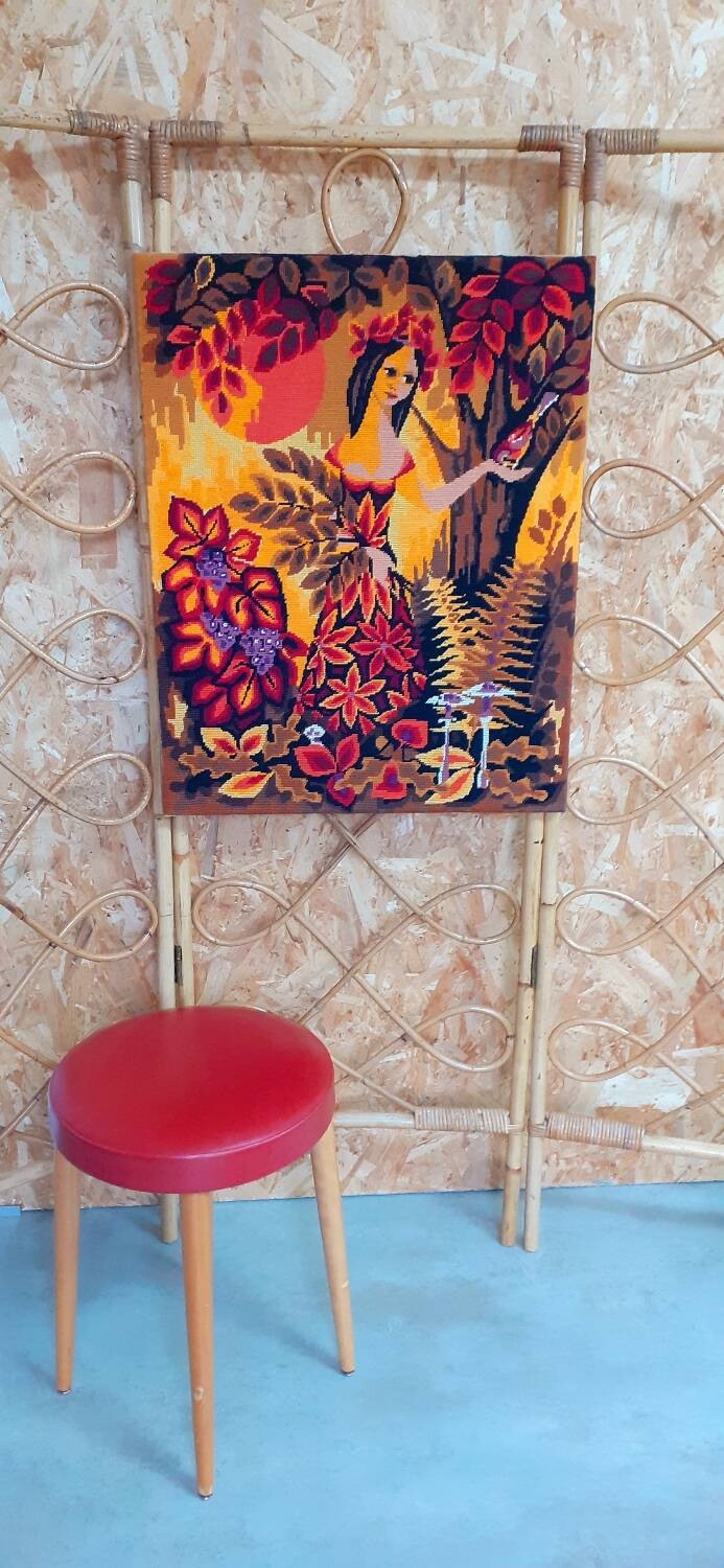 70's canvas painting