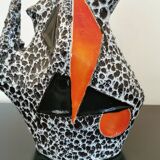 Geometric vase signed Le Vaucour for Vallauris