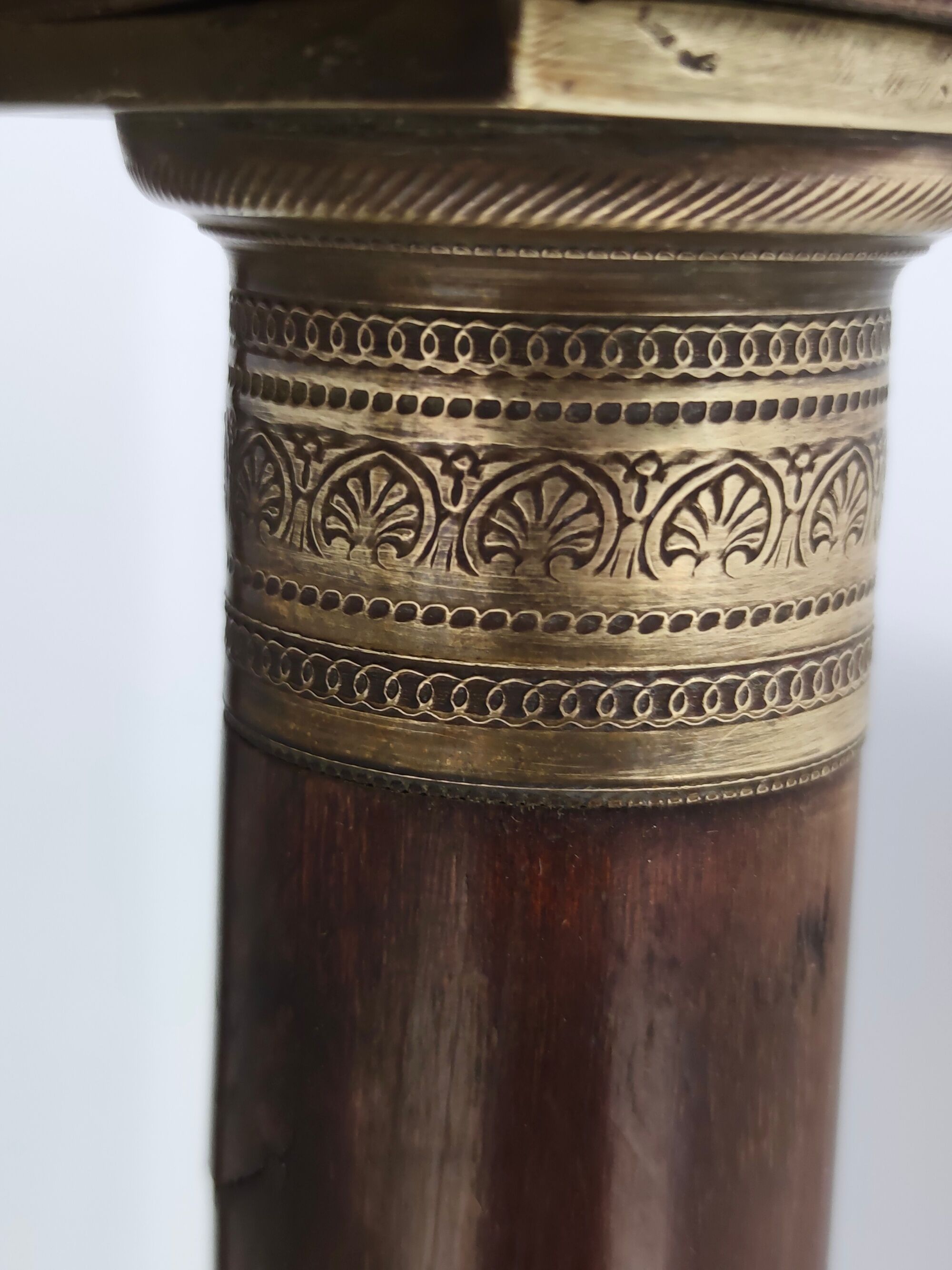 Neoclassical Style Walnut Console with a Rectangular Carrara Marble Top, Italy