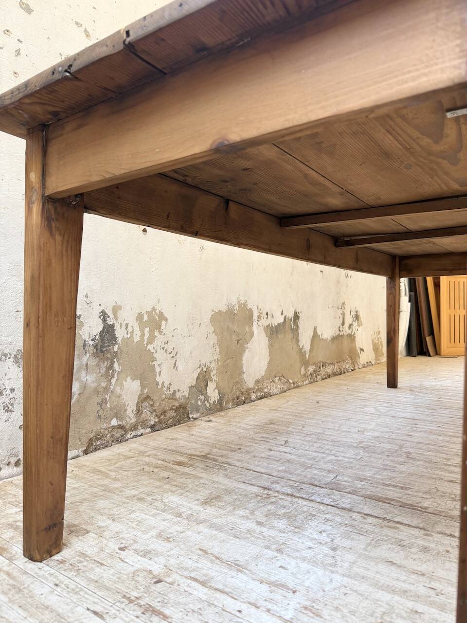 1950s pine farmhouse table 220cm