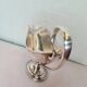 silver metal gravy boat