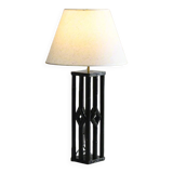 Rattan Table Lamp Black Lacquered