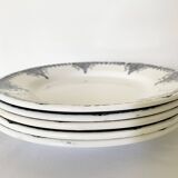Flat ironstone plates bft 19th century