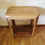Solid walnut art deco pedestal table