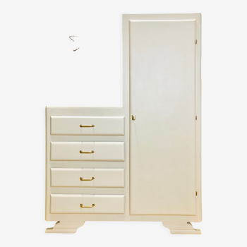 Beige asymmetrical cabinet