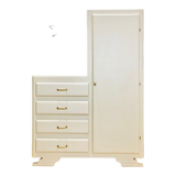 Beige asymmetrical cabinet