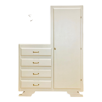 Beige asymmetrical cabinet