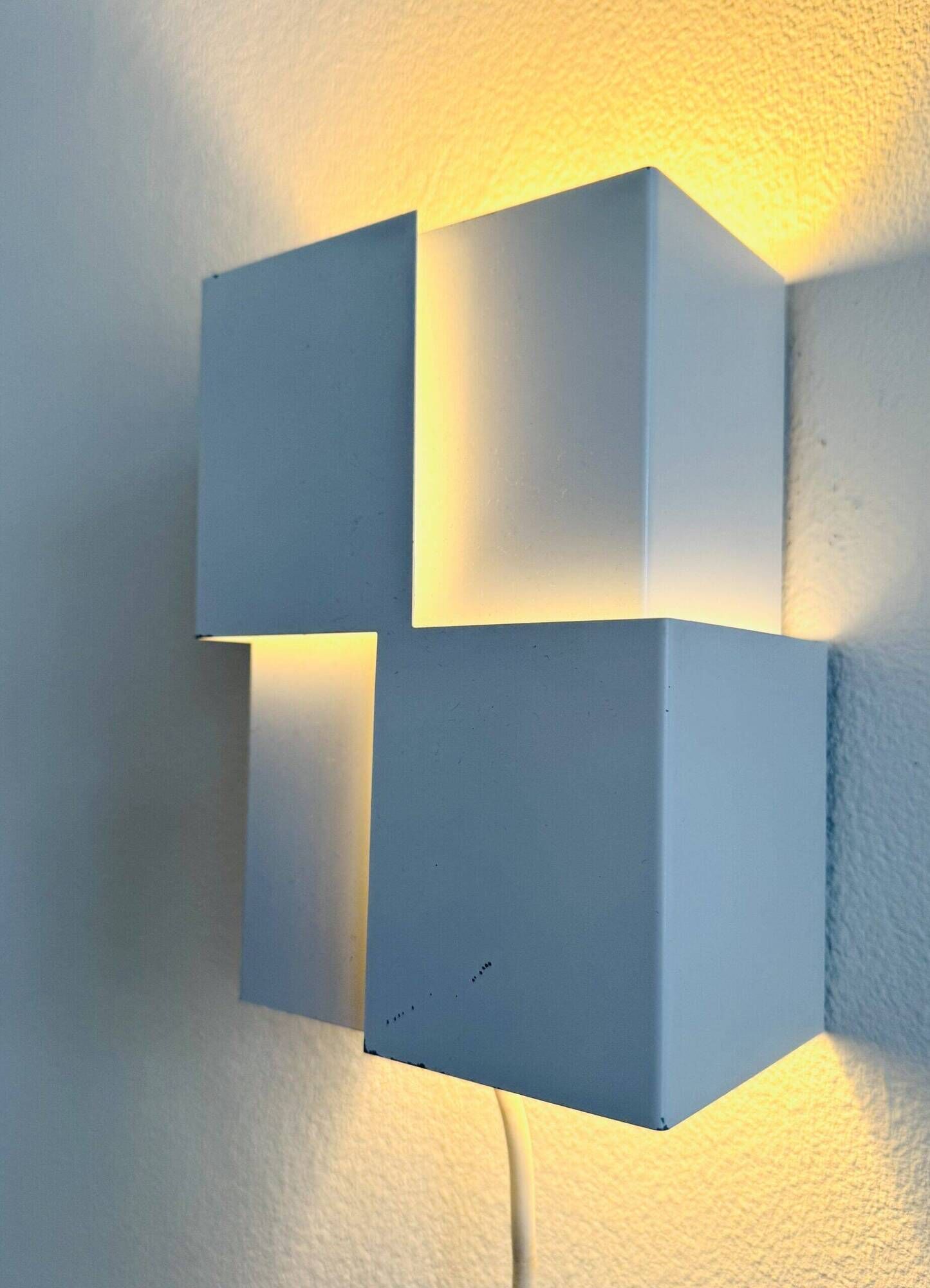 Geometric Square Wall Lamp By J.J.M. Hoogervorst For Anvia Nederland, The Netherlands, 1960S