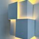Geometric Square Wall Lamp By J.J.M. Hoogervorst For Anvia Nederland, The Netherlands, 1960S
