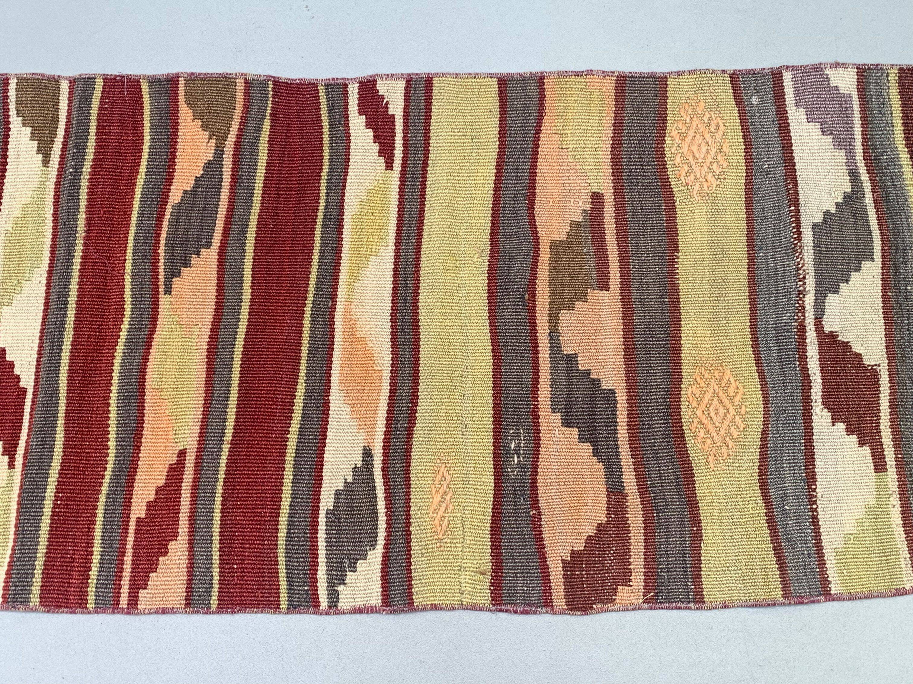 Old Turkish narrow Kilim Runner 265x52 cm shabby chic, vintage kelim