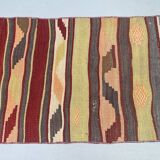 Old Turkish narrow Kilim Runner 265x52 cm shabby chic, vintage kelim